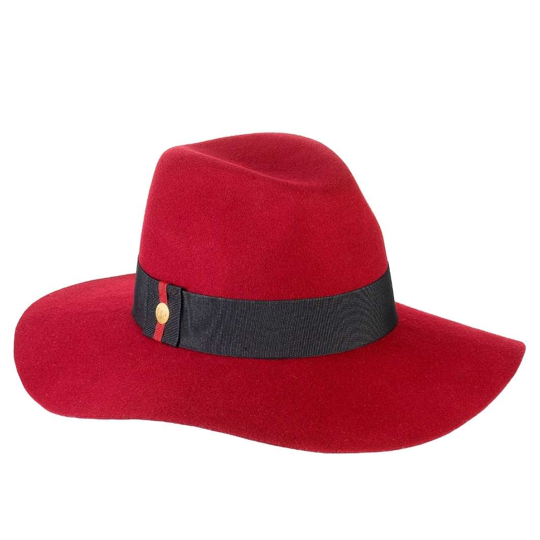 Cappello Fedora Volant Donna Primario Nesti Antipioggia Rosso