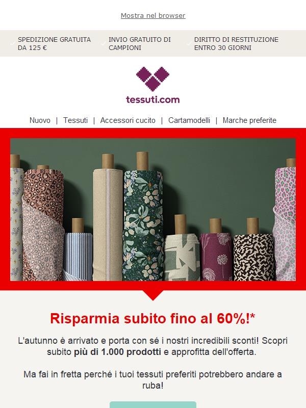 Fino al 60% di sconto su oltre 1000 prodotti