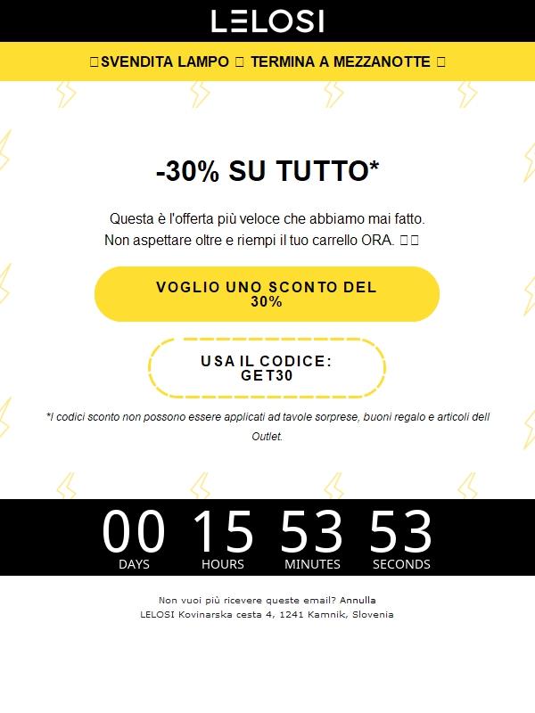⚡-30% CON IL CODICE GET30 ⚡