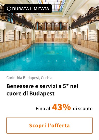 Benessere e servizi a 5* nel cuore di Budapest