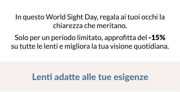 15% su tutte le lenti