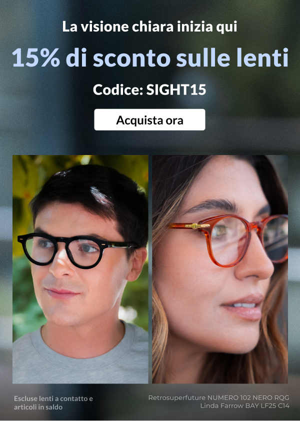 15% di sconto sulle lenti