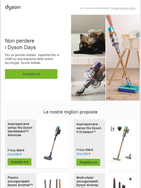Non perdere i Dyson Days