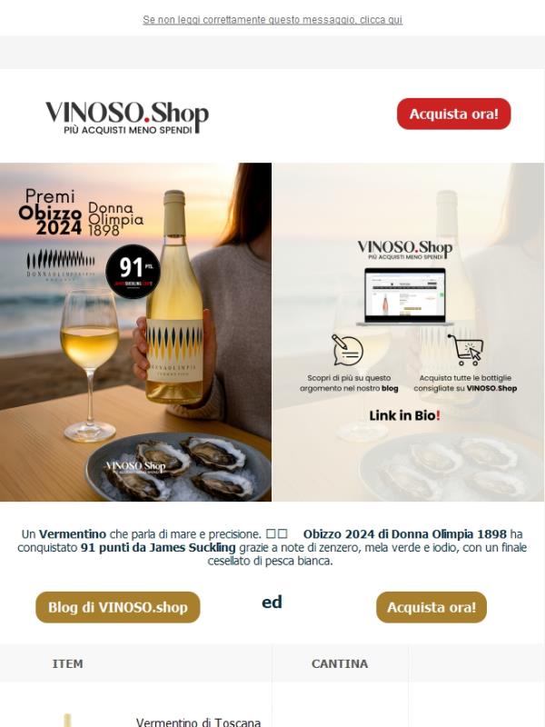 🌊 Un Vermentino premiato che parla di mare e precisione | VINOSO