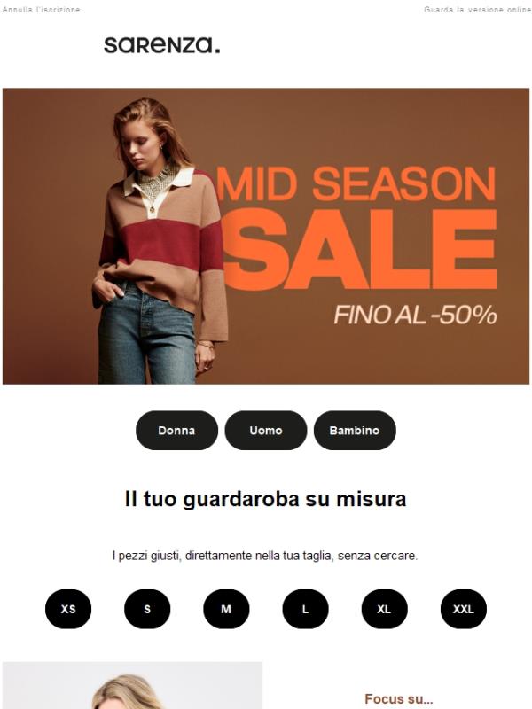 🔥 Fino al -50% sulla tua taglia