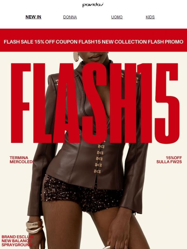 Flash Promo -15% con FLASH15