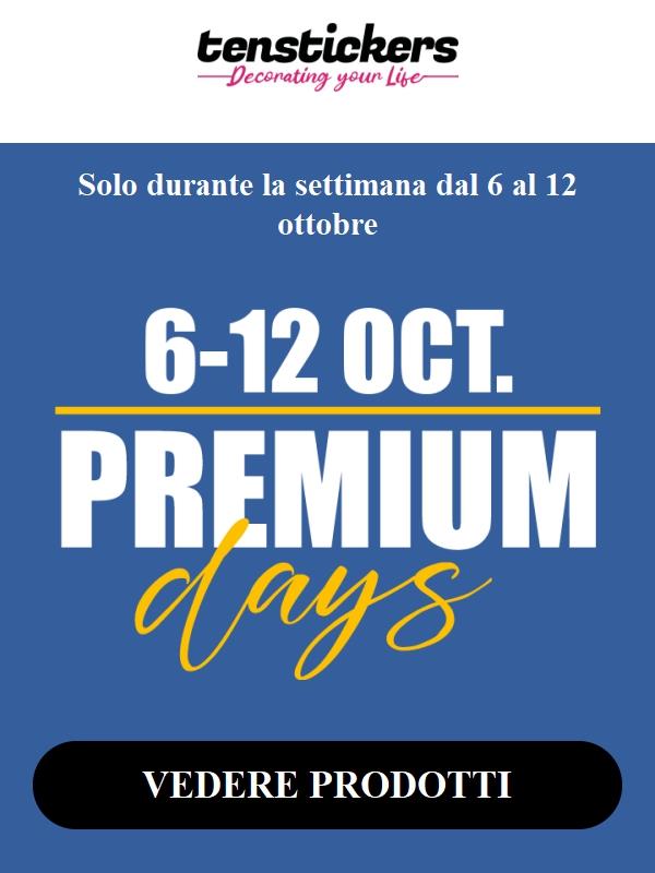 Tenvinilo PREMIUM DAYS Sconti unici dal 6 al 12 ottobre!