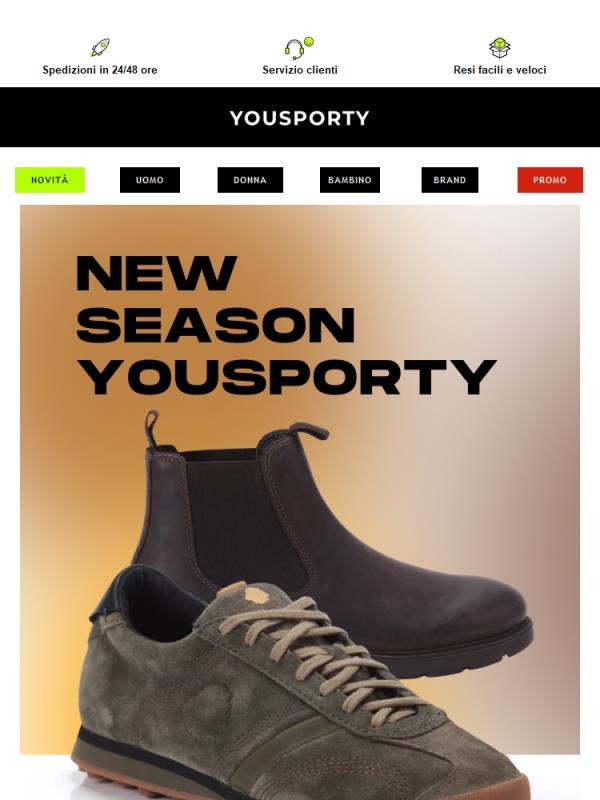 🍁 NEW SEASON YOUSPORTY: sneakers, abbigliamento e accessori per l'autunno 🍂