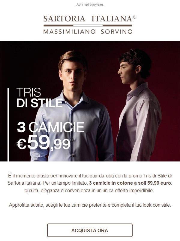 Tris di Stile: 3 camicie a soli € 59,99