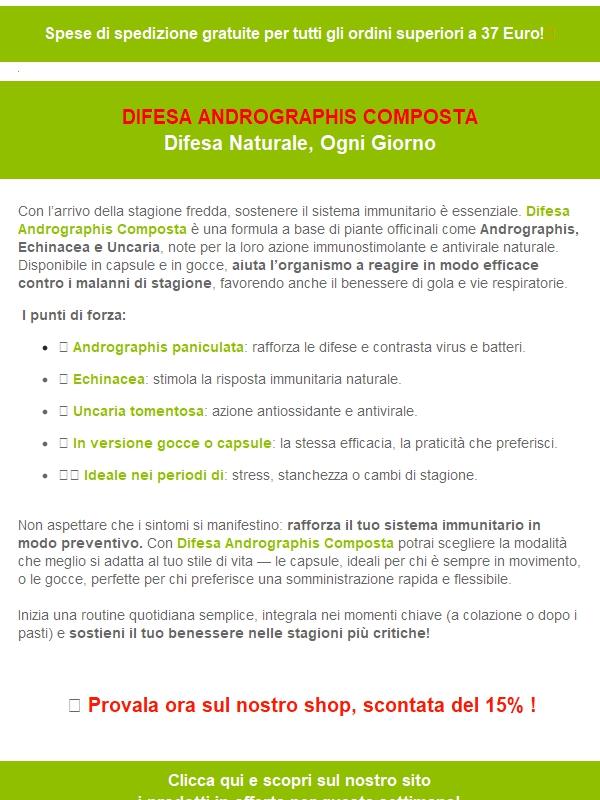 Difesa Andrographis Composta : rinforza le Tue difese in modo naturale 🍃