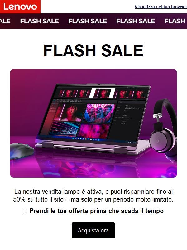 ⏰  Risparmia alla grande prima che finisca! Fino al 50% di sconto!