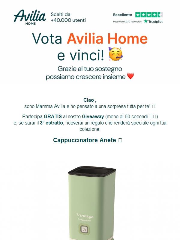 Ciao, sorpresa speciale: vinci il Cappuccinatore Ariete 🎁