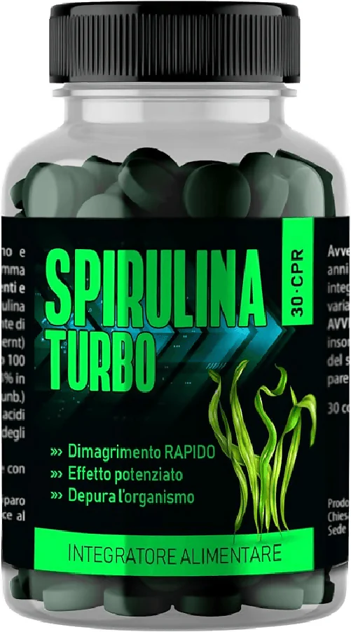 Spirulina Turbo Dimagrante – Integratore per Perdita di Peso – Riduce Fame Nervosa – Ultra Dimagrante Forte e Veloce – 60 Compresse 500mg – AlohaLabs