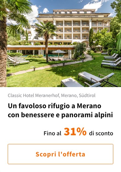 Un favoloso rifugio a Merano con benessere e panorami alpini