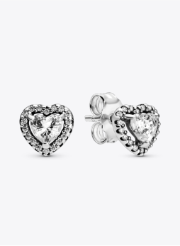 Elevated Heart Stud Earrings