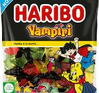 Haribo Special Halloween Vampiri Bustina di 80g caramelle al gusto di Frutta e Liquirizia ( senza coloranti artificiali )
