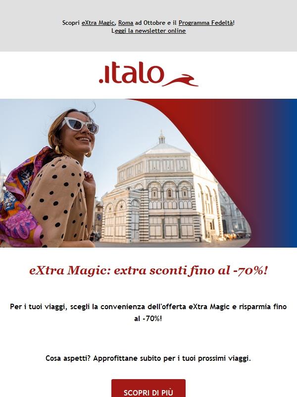 Fino al -70% con Italo eXtra Magic: vivi la magia del viaggio!