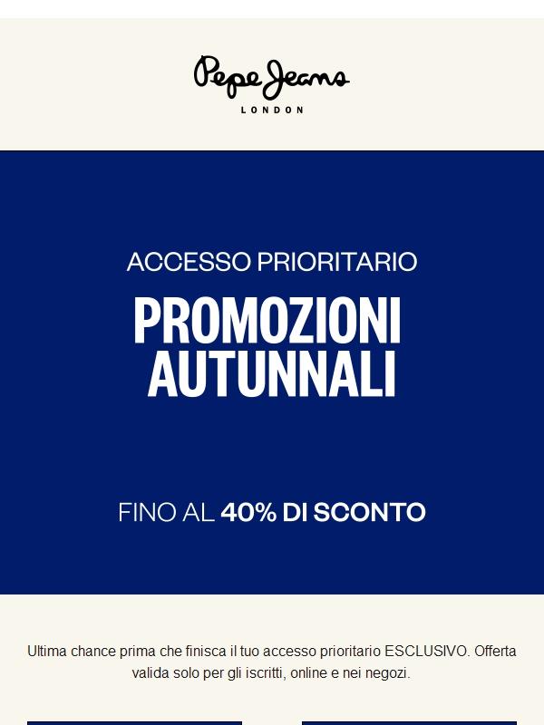 ULTIMA POSSIBILITÀ I Fino al 40% di sconto