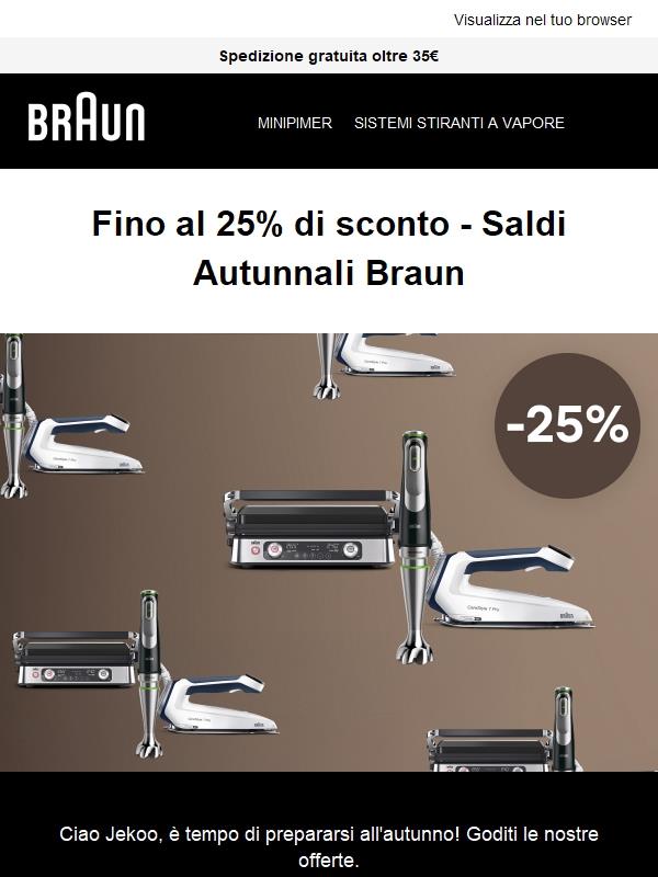 Benvenuto Autunno, benvenute Offerte! Fino al 25% di sconto