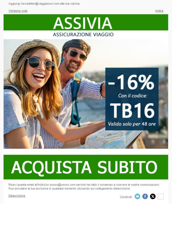 - 16% su tutte le nostre polizze!