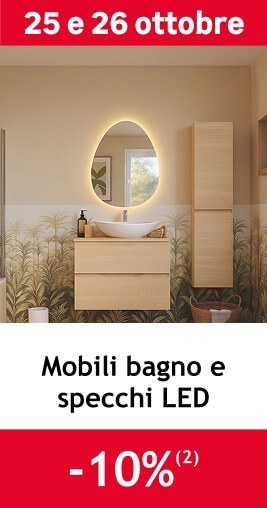 10% su mobili bagno e specchi