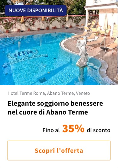 Elegante soggiorno benessere nel cuore di Abano Terme