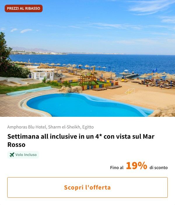 Settimana all inclusive in un 4* con vista sul Mar Rosso