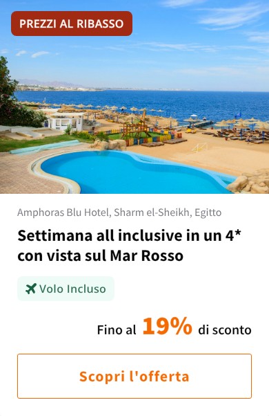 Settimana all inclusive in un 4* con vista sul Mar Rosso