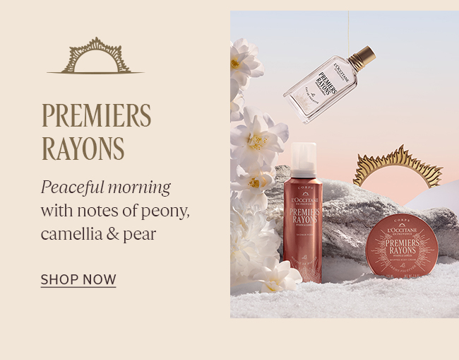 PREMIERS RAYONS | PEACEFUL MORNING WITH NOTES OF PEONY, CAMELLIA & PEAR | SHOP NOW