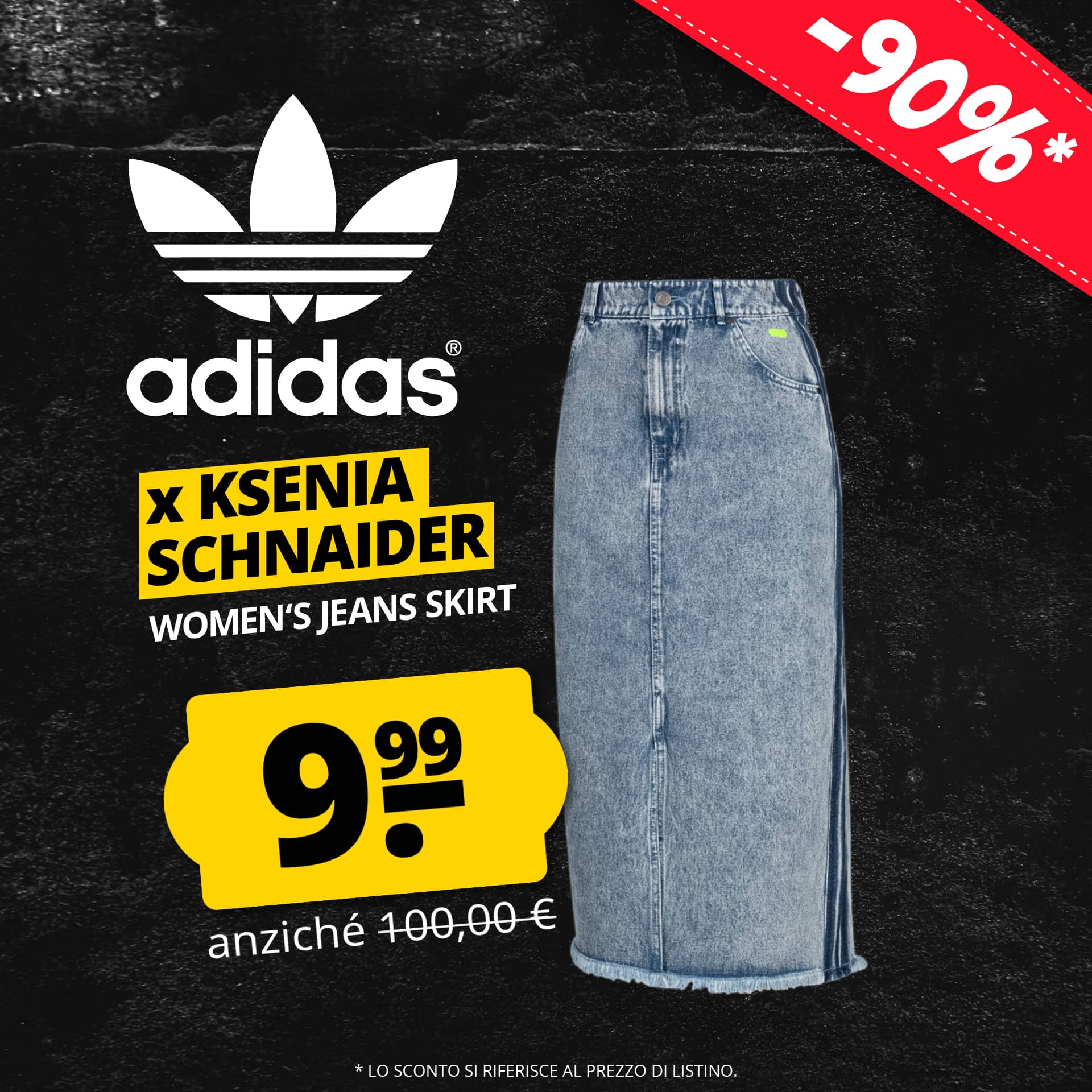 Adidas originals x ksena schnaider donna jeans gonna