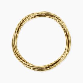 STYLE 13  Bracciale in acciaio dorato con catena tubogas intrecciata