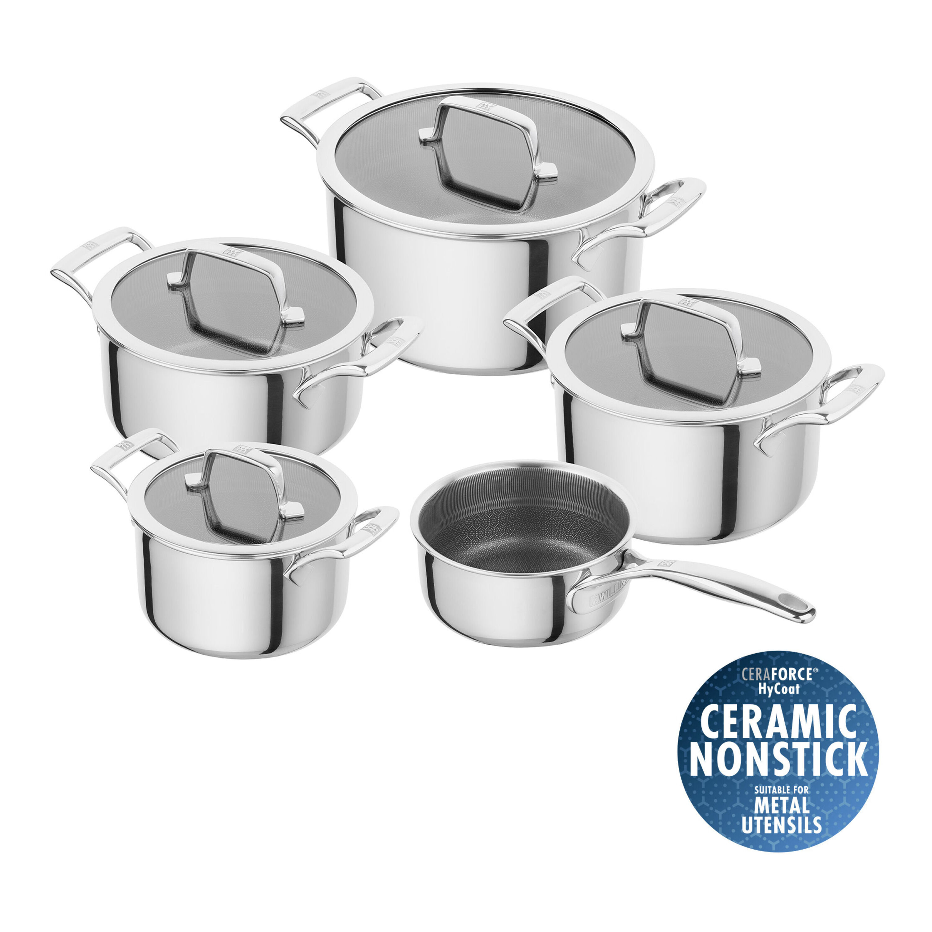 ZWILLING Peak 5-pz., Set di pentole, argento