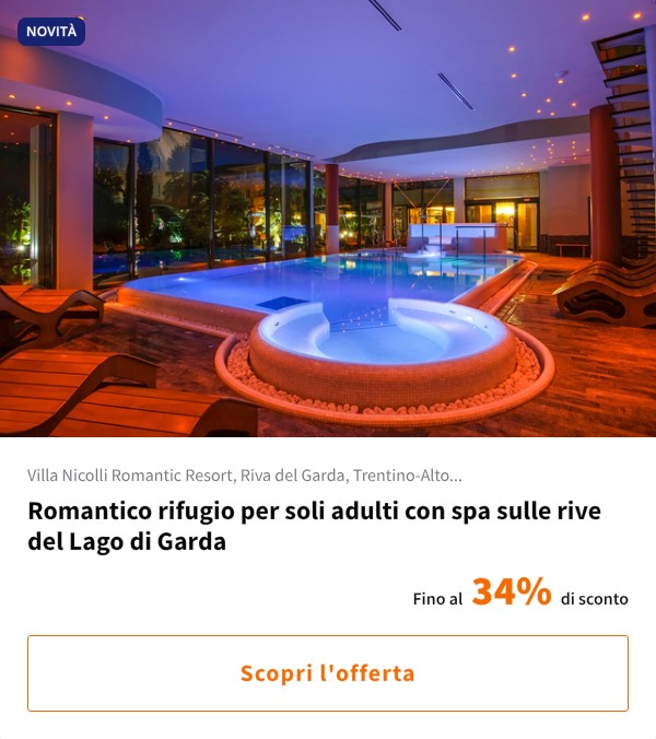 Romantico rifugio per soli adulti con spa sulle rive del Lago di Garda
