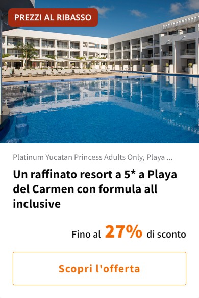 Un raffinato resort a 5* a Playa del Carmen con formula all inclusive