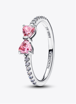 Sparkling Pink Bow Ring