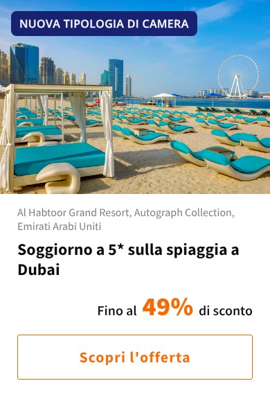 Soggiorno a 5* sulla spiaggia a Dubai