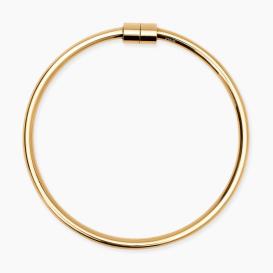 STYLE 56  Bracciale bangle in acciaio dorato con chiusura calamitata