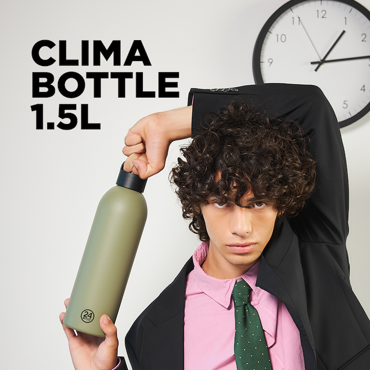In the foreground stands Clima Bottle 1.5L