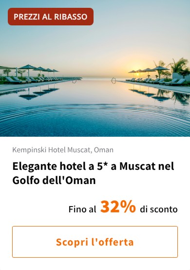 Elegante hotel a 5* a Muscat nel Golfo dell&#x27;Oman