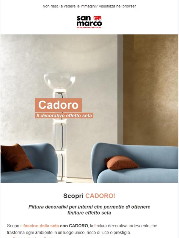 San Marco | Cadoro: trasforma le pareti con l'effetto seta