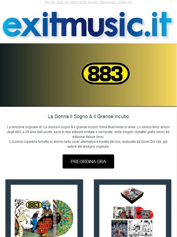 883 La Donna Il Sogno & Il Grande Incubo @exitmusic.it, Limited Edition 30Th Anniversary Edition
