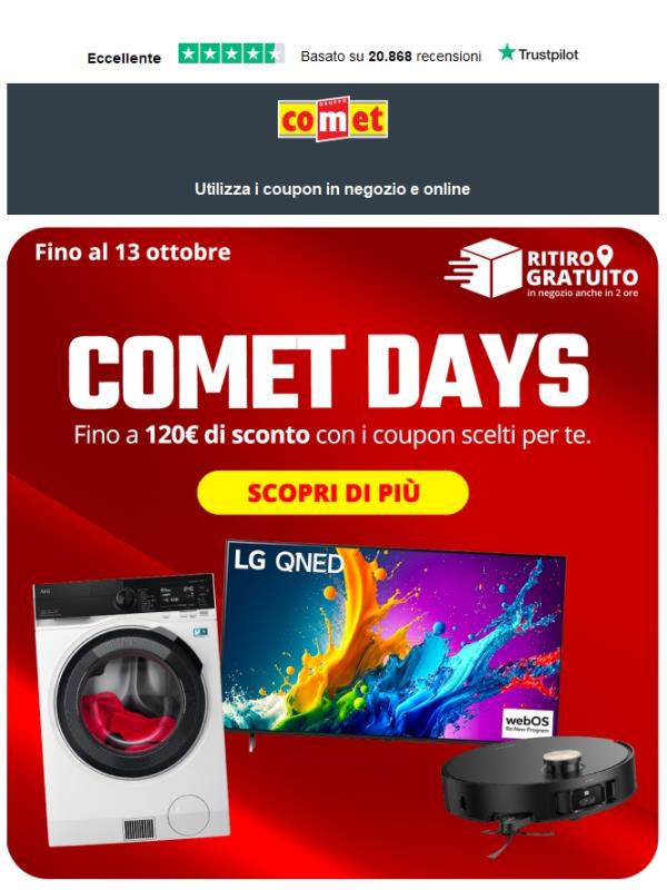 Comet Days: c'è un vantaggio per te 🎁