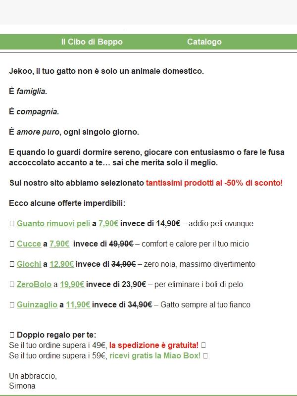 Approfitta degli sconti -50%