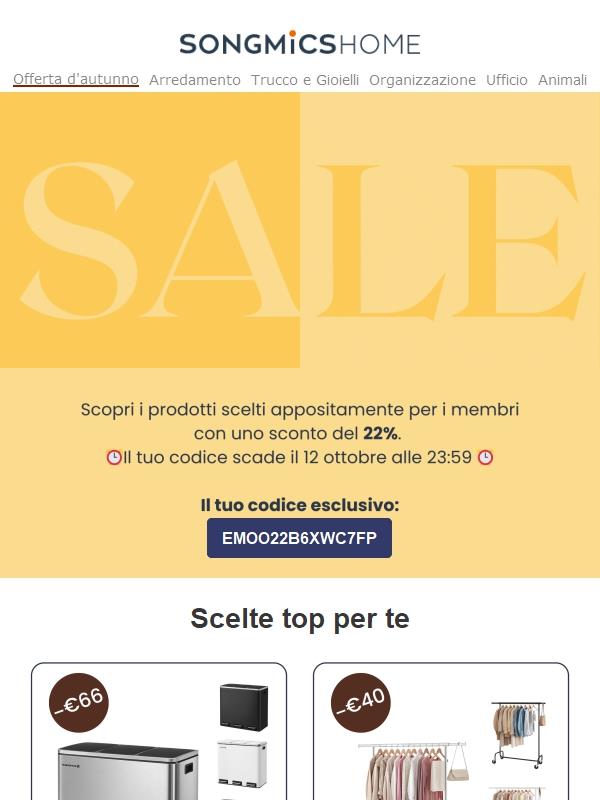 ✨ Selezione VIP: -22% solo per te