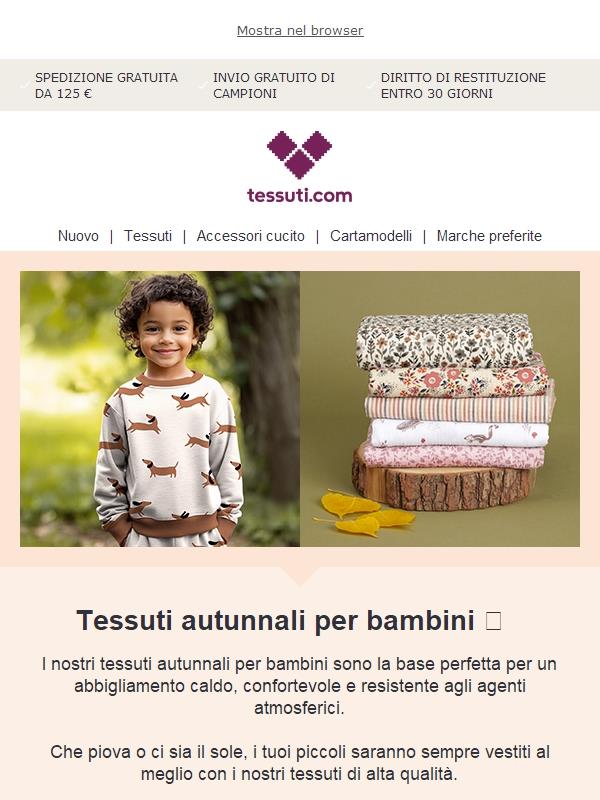 Tessuti autunnali per bambini per ogni condizione atmosferica