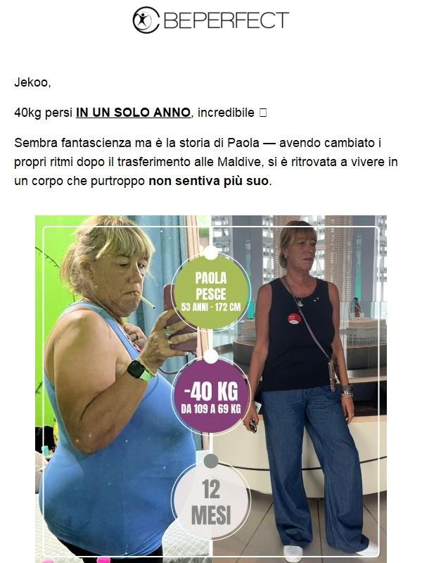 😱 Perdere 40kg in 12 mesi