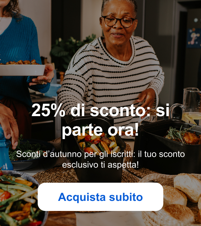 25% di sconto: si parte ora! Sconti d’autunno per gli iscritti: il tuo sconto esclusivo ti aspetta! Acquista subito