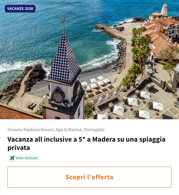 Vacanza all inclusive a 5* a Madera su una spiaggia privata