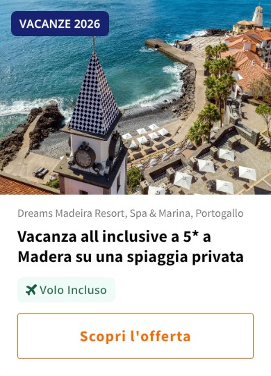 Vacanza all inclusive a 5* a Madera su una spiaggia privata