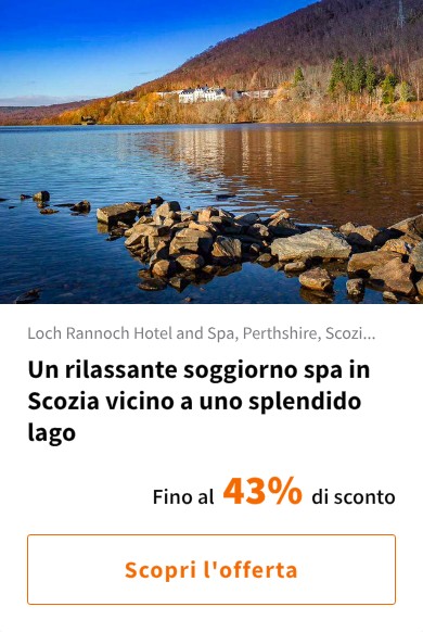 Un rilassante soggiorno spa in Scozia vicino a uno splendido lago